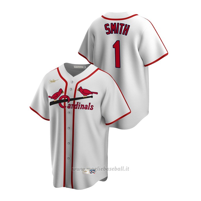Maglia Baseball Uomo St. Louis Cardinals Ozzie Smith Cooperstown Collection Primera Bianco